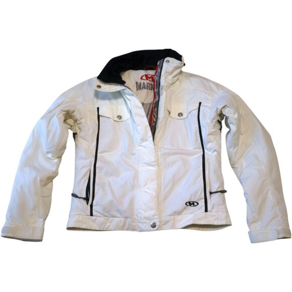 Marker Women’s White Ski Jacket Size 6 Insulated Snowboard Winter Sports - Picture 1 of 13
